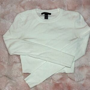Forever 21 White Long Sleeve Top